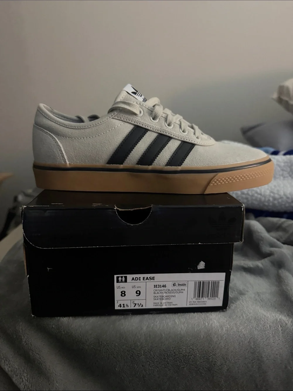 adidas Adi Ease Men’s Sneakers - Light Gray, Black, Gum